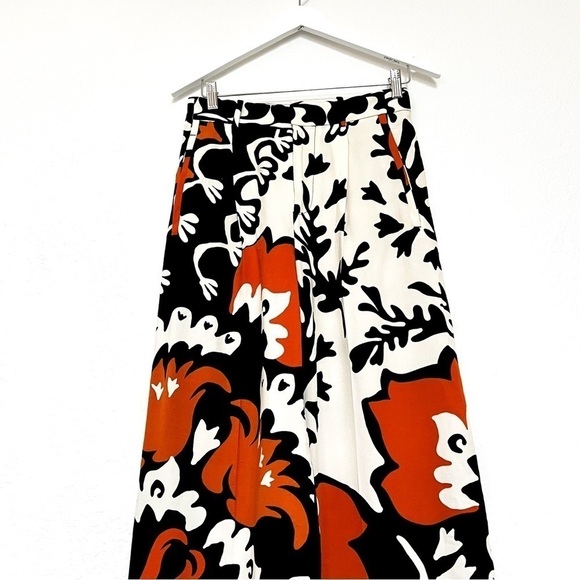 ZARA Pants Womens Extra Small XS Printed Wide Leg Darts - Picture 5 of 6